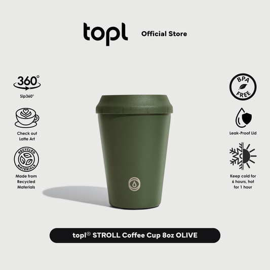 topl® STROLL Coffee Cup OLIVE